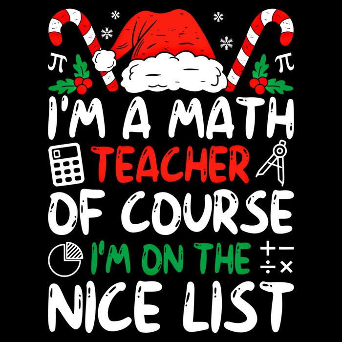 Funny Christmas Math Teacher IM A Math Teacher Gift Baby Bodysuit