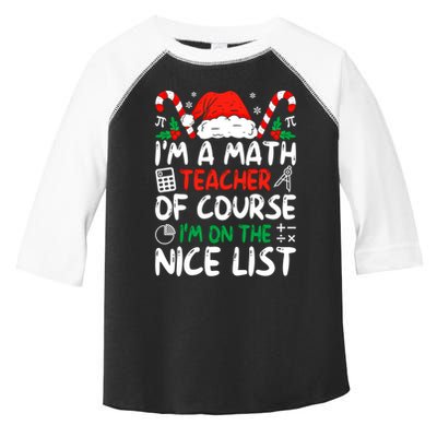 Funny Christmas Math Teacher IM A Math Teacher Gift Toddler Fine Jersey T-Shirt