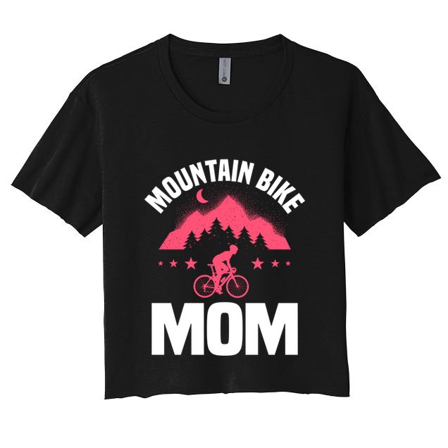 Funny Cycling Mountain Bike Mom Mtb Mountain Biking Mom Gift Crop Top
