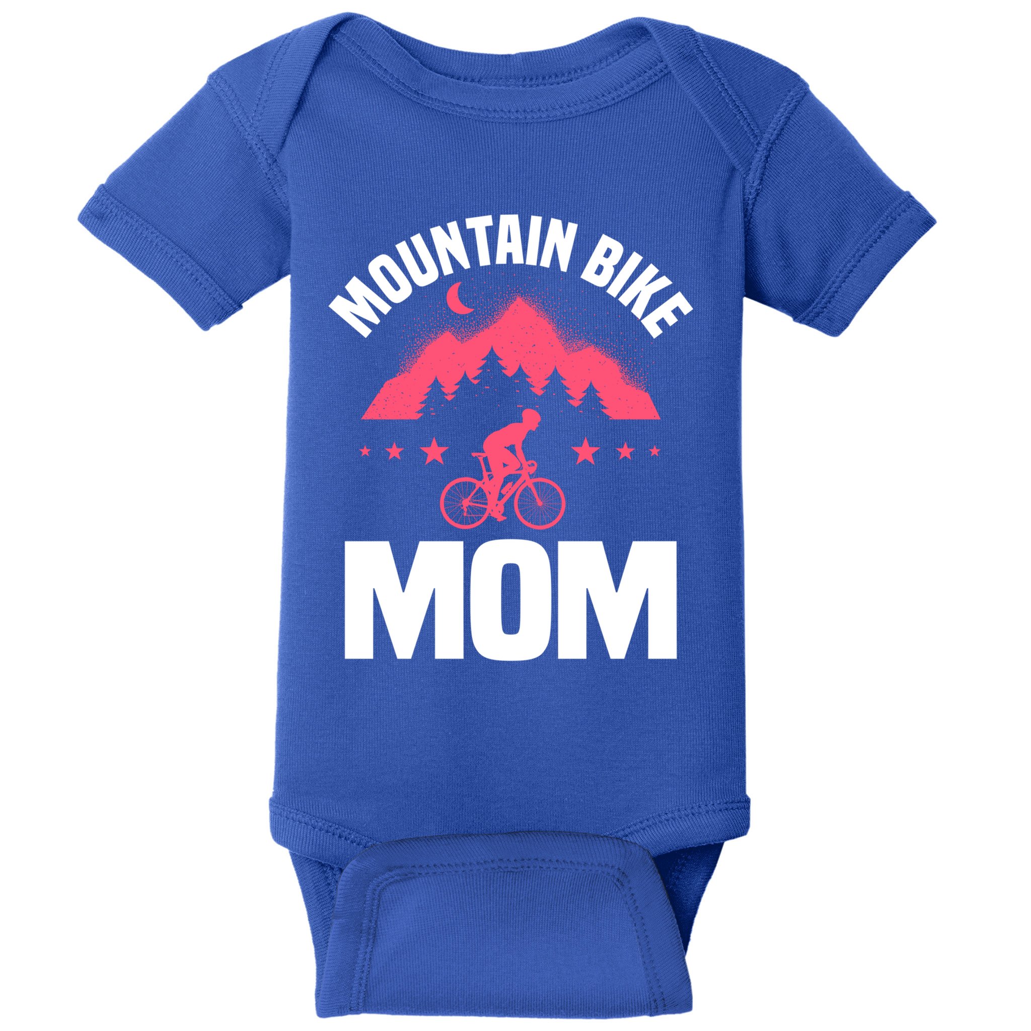 Funny Cycling Mountain Bike Mom Mtb Mountain Biking Mom Gift Baby Bodysuit