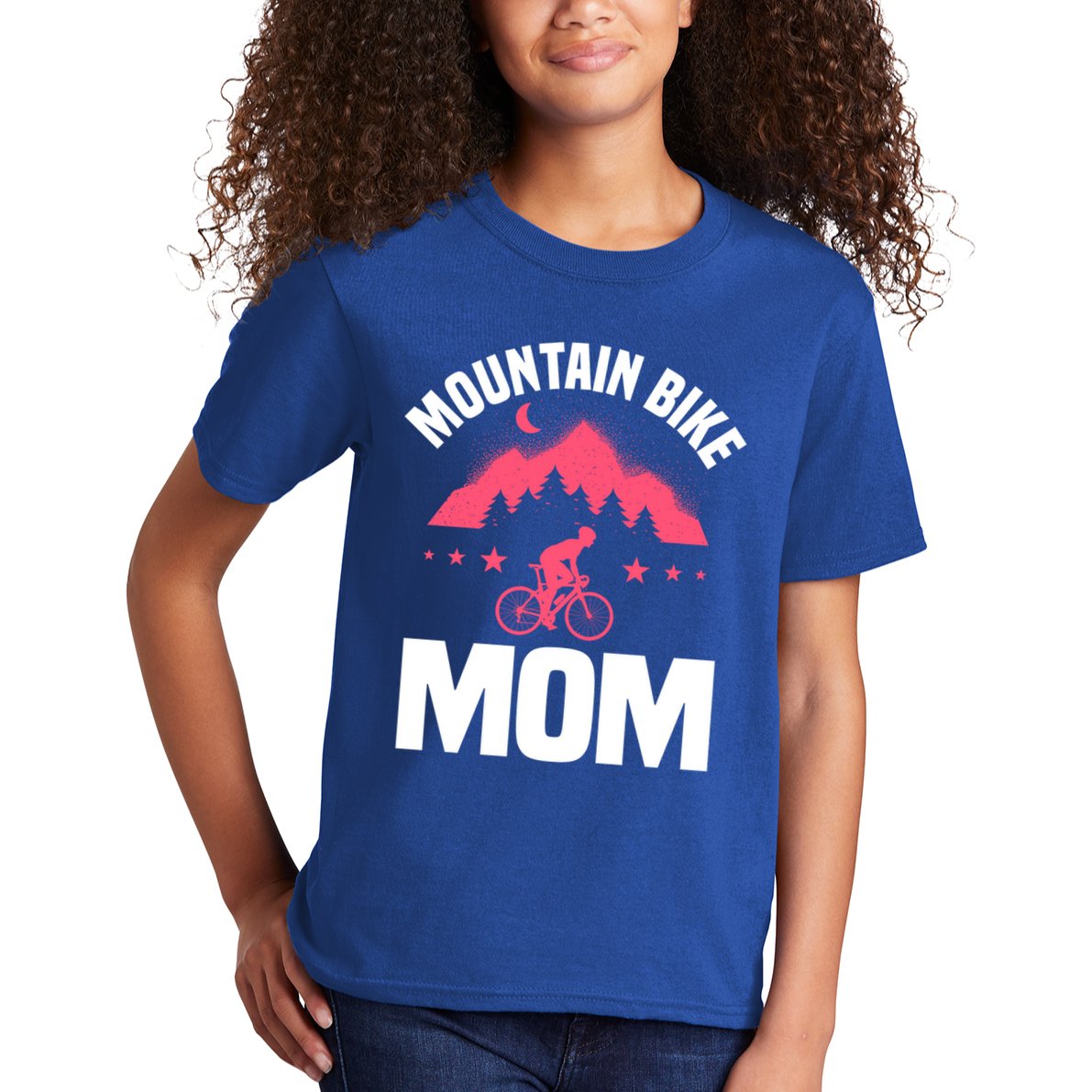 Funny Cycling Mountain Bike Mom Mtb Mountain Biking Mom Gift Kids T-Shirt