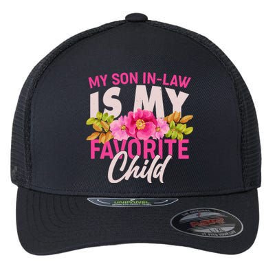 Funny Cute My Son In Law Is My Favorite Child Flexfit Unipanel Trucker Cap