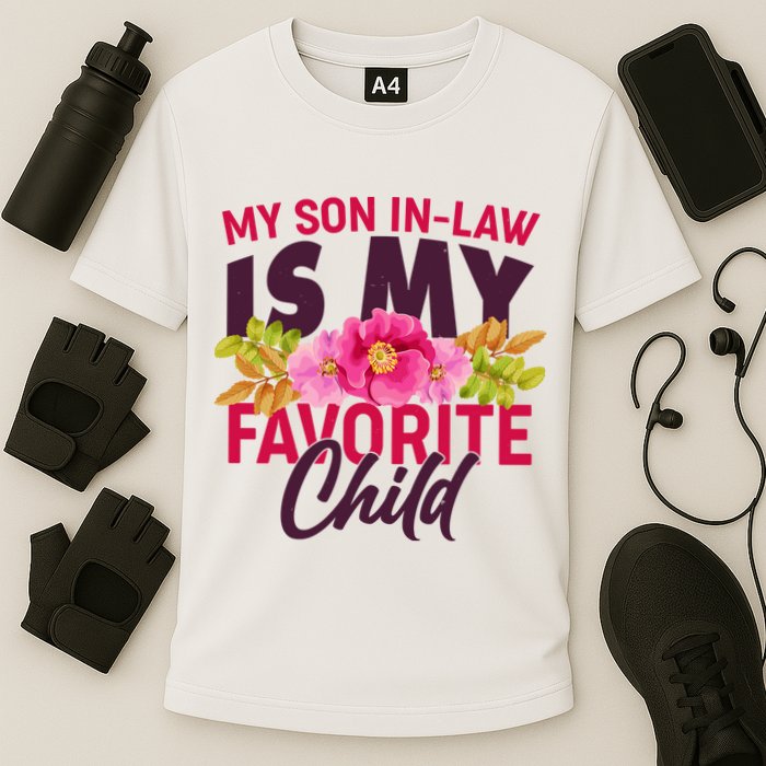 Funny Cute My Son In Law Is My Favorite Child Cooling Performance Crew T-Shirt