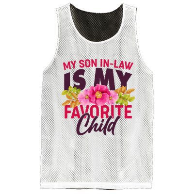 Funny Cute My Son In Law Is My Favorite Child Mesh Reversible Basketball Jersey Tank