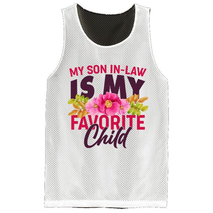 Funny Cute My Son In Law Is My Favorite Child Mesh Reversible Basketball Jersey Tank