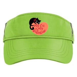 Funny Cute My Cat Is My Valentine Adult Drive Performance Visor