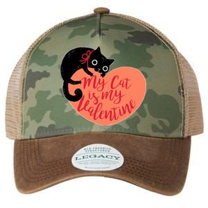 Funny Cute My Cat Is My Valentine Legacy Tie Dye Trucker Hat