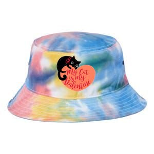 Funny Cute My Cat Is My Valentine Tie Dye Newport Bucket Hat