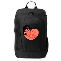 Funny Cute My Cat Is My Valentine City Backpack