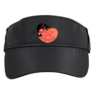 Funny Cute My Cat Is My Valentine Adult Drive Performance Visor