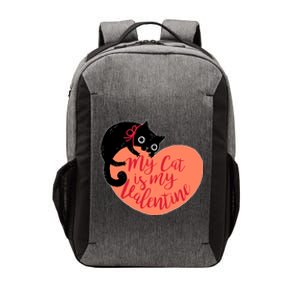 Funny Cute My Cat Is My Valentine Vector Backpack