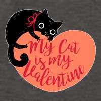Funny Cute My Cat Is My Valentine Vector Backpack