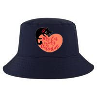 Funny Cute My Cat Is My Valentine Cool Comfort Performance Bucket Hat