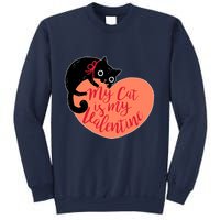 Funny Cute My Cat Is My Valentine Sweatshirt