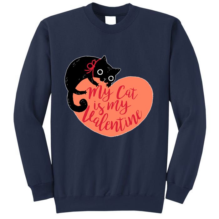 Funny Cute My Cat Is My Valentine Sweatshirt
