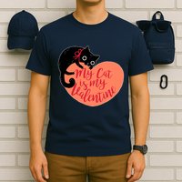 Funny Cute My Cat Is My Valentine T-Shirt