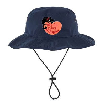 Funny Cute My Cat Is My Valentine Bucket Hat
