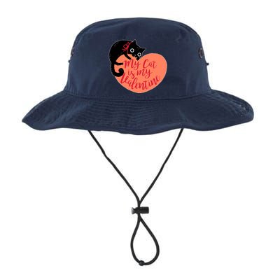 Funny Cute My Cat Is My Valentine Legacy Cool Fit Booney Bucket Hat