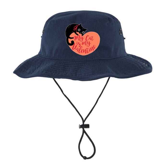 Funny Cute My Cat Is My Valentine Legacy Cool Fit Booney Bucket Hat