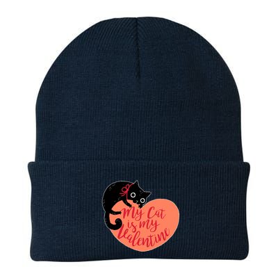 Funny Cute My Cat Is My Valentine Beanie