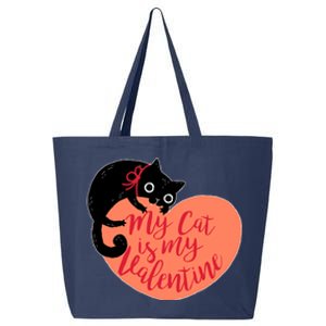 Funny Cute My Cat Is My Valentine 25L Jumbo Tote