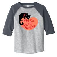 Funny Cute My Cat Is My Valentine Toddler Fine Jersey T-Shirt