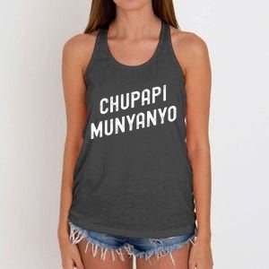 Funny Chupapi Munyanyo Muñaño Prank Meme Graphic Women's Knotted Racerback Tank