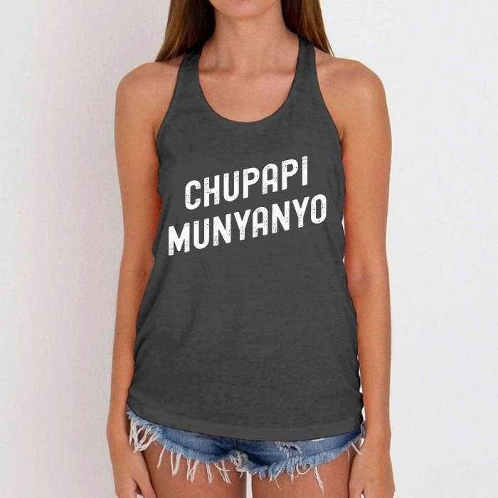 Funny Chupapi Munyanyo Muñaño Prank Meme Graphic Women's Knotted Racerback Tank