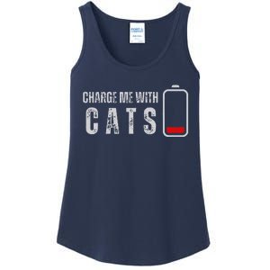 Funny Charge Me With Cats Cat Kitten Lover Ladies Essential Tank