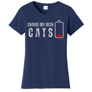 Funny Charge Me With Cats Cat Kitten Lover Women's T-Shirt