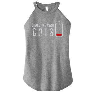 Funny Charge Me With Cats Cat Kitten Lover Women's Perfect Tri Rocker Tank