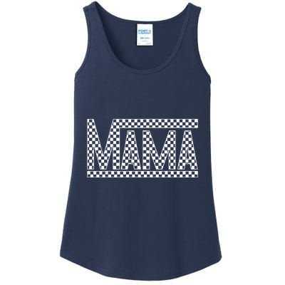 Funny Checkered Mama Black White Gift Women Ladies Essential Tank