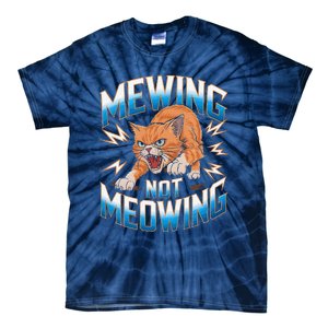 Funny Cat Meme Mewing Not Meowing Looksmax Cat Trend Tie-Dye T-Shirt