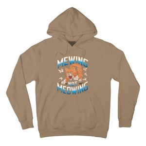 Funny Cat Meme Mewing Not Meowing Looksmax Cat Trend Hoodie