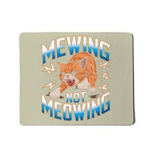 Funny Cat Meme Mewing Not Meowing Looksmax Cat Trend Mousepad