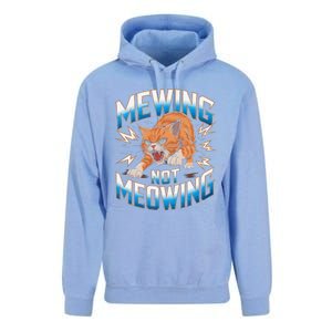 Funny Cat Meme Mewing Not Meowing Looksmax Cat Trend Unisex Surf Hoodie