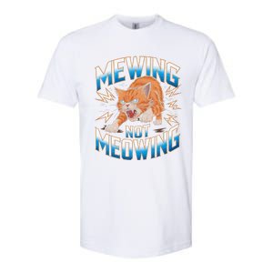 Funny Cat Meme Mewing Not Meowing Looksmax Cat Trend Softstyle CVC T-Shirt