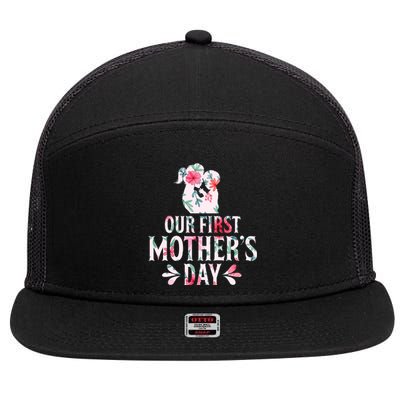 Funny Cute Mothers Day Gift 7 Panel Mesh Trucker Snapback Hat