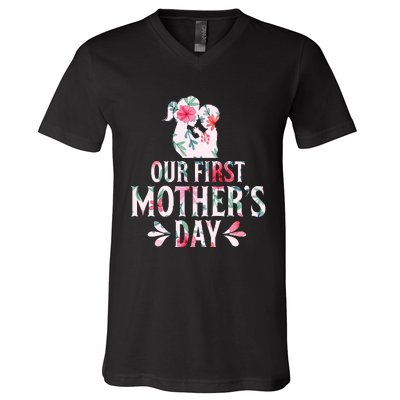 Funny Cute Mothers Day Gift V-Neck T-Shirt