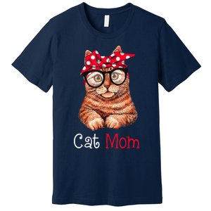 Funny Cat Mom Cat Lovers Mothers Day Premium T-Shirt