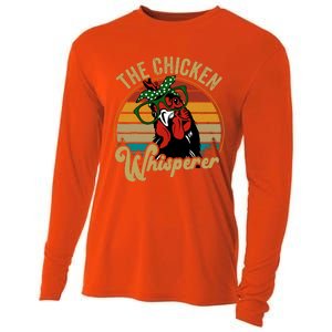 Funny Chicken Mom Chicken Whisperer Mama Hen Farm Gift Cooling Performance Long Sleeve Crew