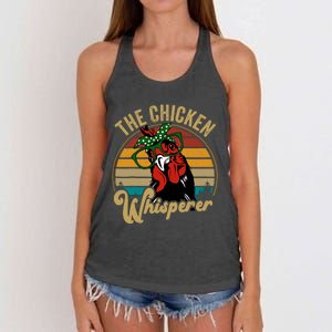 Funny Chicken Mom Chicken Whisperer Mama Hen Farm Gift Women's Knotted Racerback Tank