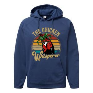 Funny Chicken Mom Chicken Whisperer Mama Hen Farm Gift Performance Fleece Hoodie