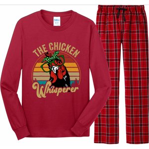 Funny Chicken Mom Chicken Whisperer Mama Hen Farm Gift Long Sleeve Pajama Set