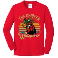 Funny Chicken Mom Chicken Whisperer Mama Hen Farm Gift Kids Long Sleeve Shirt