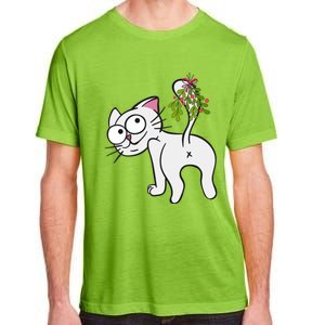 Funnychristmas Cat Mybuttmistletoe Meaningful Gift Adult ChromaSoft Performance T-Shirt