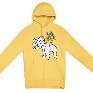 Funnychristmas Cat Mybuttmistletoe Meaningful Gift Premium Pullover Hoodie