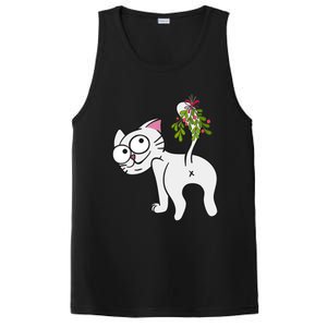 Funnychristmas Cat Mybuttmistletoe Meaningful Gift PosiCharge Competitor Tank