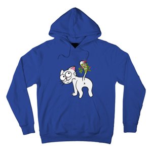 Funnychristmas Cat Mybuttmistletoe Meaningful Gift Hoodie