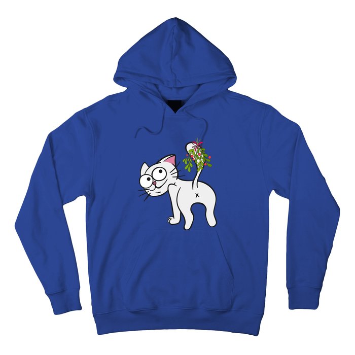 Funnychristmas Cat Mybuttmistletoe Meaningful Gift Hoodie